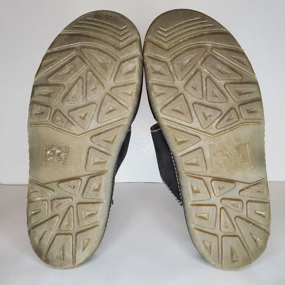 Dr Martens Men's Black Leather Sandals with Velcro Straps Size 12